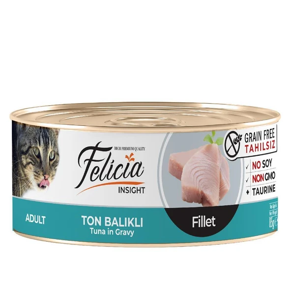 Felicia Ton Balıklı Fileto Tahılsız Kedi Konservesi 85 gr ürün görseli 1