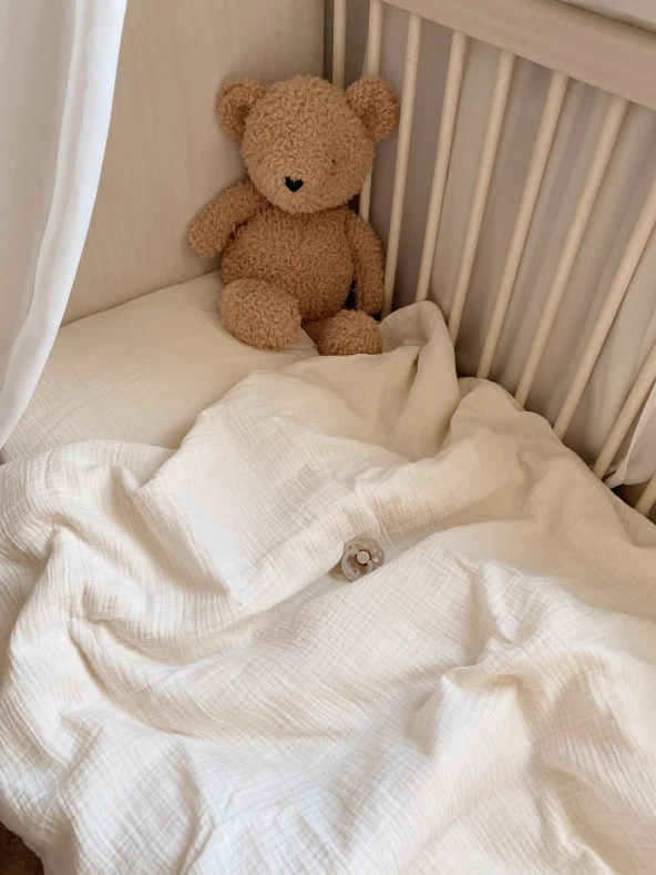 Naturaborn GOTS Organik Sertifikalı Müslin Bebek Nevresim Takımı ürün görseli 1