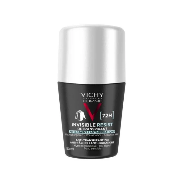 Vichy Deo Rollon Homme Invisible Resist Erkek 72 Saat Etkili İz Karşıtı 50ml ürün görseli 1