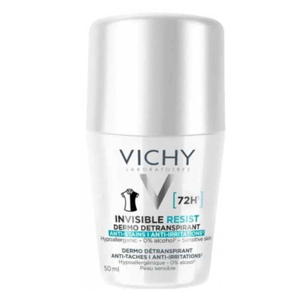 Vichy Deo Rollon Invisible Resist 72 Saat Etkili Beyaz iz ve Tahriş Karşıtı 50 ml ürün görseli 1