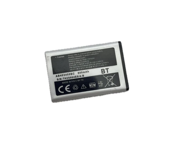 Samsung AB403450BC 800mAh Batarya - S3653 S3370 S5500 S5503 S7220 B5310 ürün görseli 1