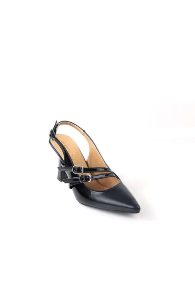Papuçcity Wzy 02817 8,5 Cm Topuklu Kadın Arkası Açık Stiletto Ayakkabı ürün görseli 1