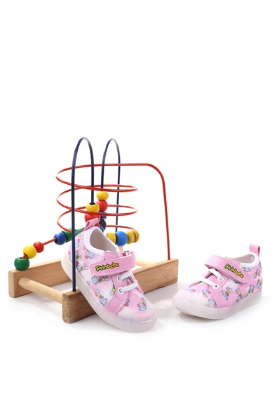 Şirin Bebe 3815 Ortopedik Taban Kız Çocuk Yazlık Keten Ayakkabı ürün görseli 1