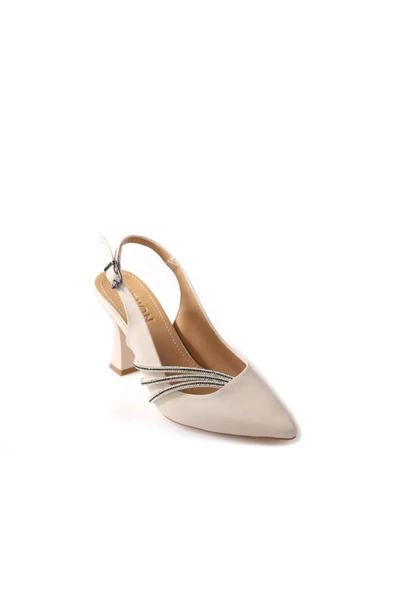 Papuçcity Wzy 02814 8,5 Cm Topuklu Kadın Arkası Açık Stiletto Ayakkabı ürün görseli 1