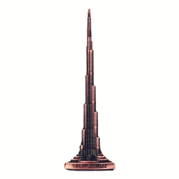 Vintage Metal Burj Khalifa Biblo Bakır 22 cm Burç Halife ürün görseli 1
