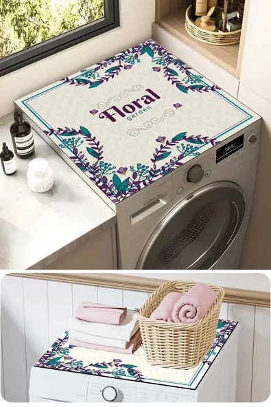 Valerine Life Çamaşır ve Kurutma Makinesi Üstü Düzenleyici Matı Örtüsü Kaymaz Sıvı Geçirmez 27CMD240608 ürün görseli 1