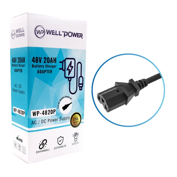 WELLPOWER WP-4820P 48V 20A ELEKTRİKLİ BİSİKLET ŞARJ CİHAZI ürün görseli 1