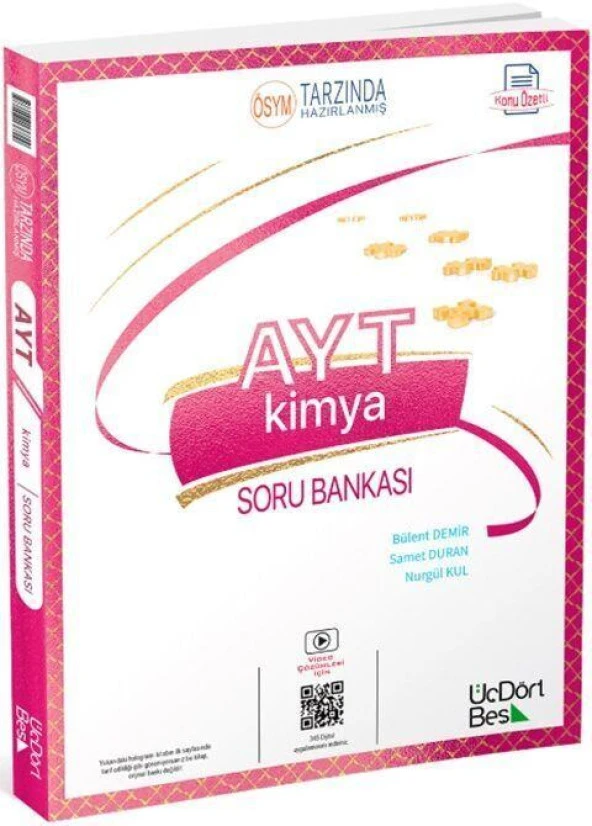 AYT Kimya Soru Bankası ÜçDörtBeş Yayınları ürün görseli 1