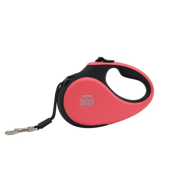 Doggie Otomatik Uzatma Tasması Soft Seri Pembe 15kg 5Metre ürün görseli 1