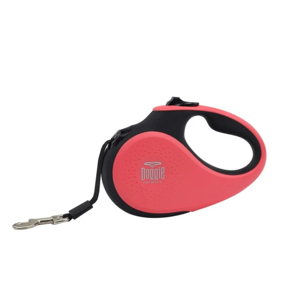 Doggie Otomatik Uzatma Tasması Soft Seri Pembe 12kg 3Metre ürün görseli 1