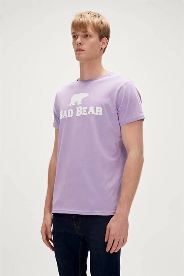 Bad Bear Tee Lavender Purple Men's T-Shirt - Resim 2