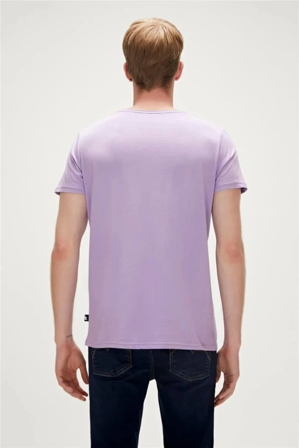 Bad Bear Tee Lavender Purple Men's T-Shirt - Resim 3