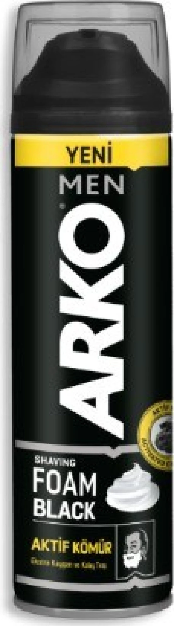Arko Men Black Aktif Kömür Tıraş Köpüğü 200 ml ürün görseli 1