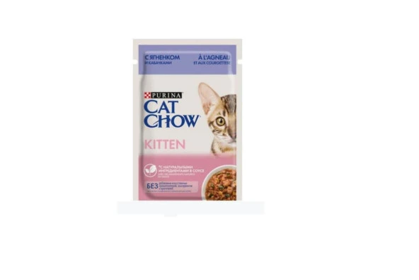 Purina Cat Chow Kitten Yavru Kuzu Etli Yaş Kedi Maması 85gr*26 Adet ürün görseli 1