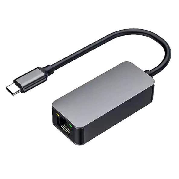 PrimeX  PX-4752 Type C To Gigabit Ethernet, Type C to RJ45 10/100/1000/2500Mbps Gigabit İnternet Çevirici, Type-C to Ethernet Dönüştürücü Adaptör ürün görseli 1