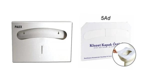 Klozet Kapak Örütüsü 5 Paket 1250 Adet+Palex Çelik Klozet Örtü Dispenseri-3802-2 ürün görseli 1
