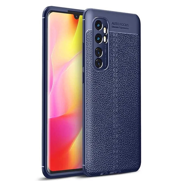 Mi Note 10 Lite Kılıf Deri Desenli Kamera Çıkıntılı Silikon ürün görseli 1