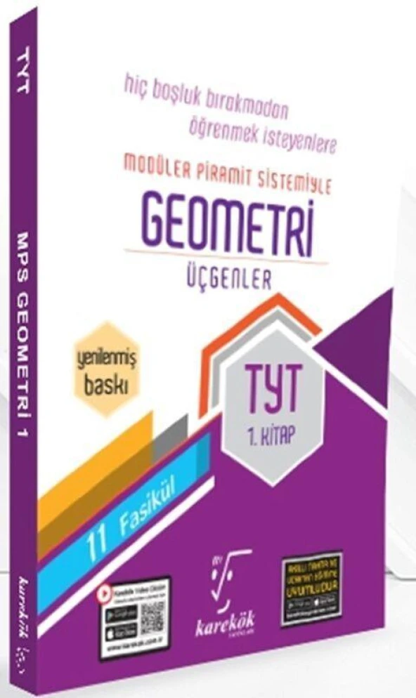 TYT Geometri Üçgenler 1. Kitap MPS 11 Fasikül Karekök Yayınları ürün görseli 1
