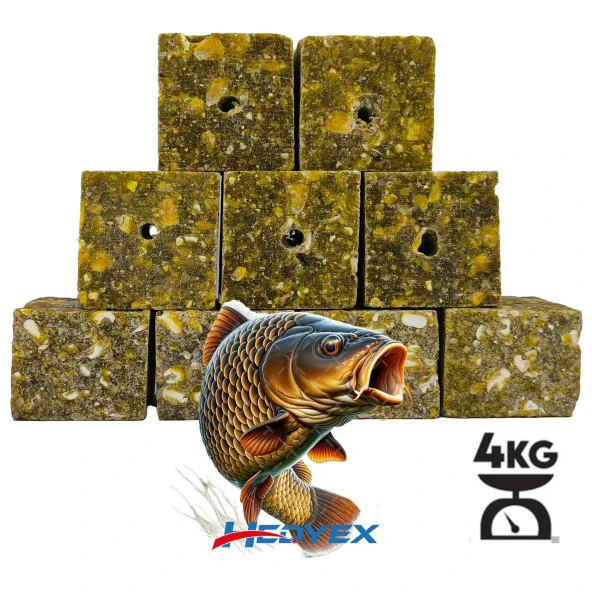 Hedyex 4Kg Sazan Küspesi Delikli Küp Mısır Küspesi Kare ürün görseli 1