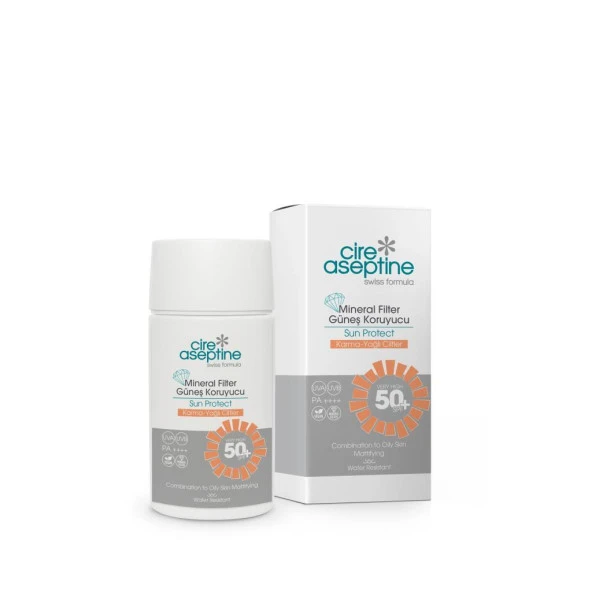 Cire Aseptine Mineral Filtreli Güneş Kremi Karma ve Yağlı Ciltler  50 SPF 50 ml ürün görseli 1