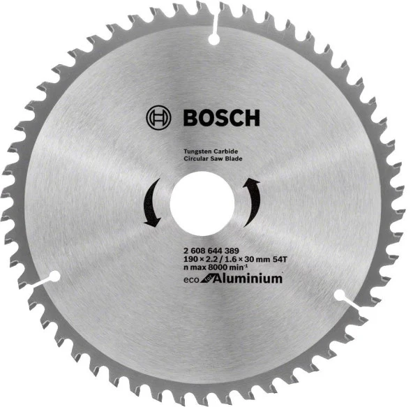 Bosch Alüminyum İçin Eco Daire Testere 190x30mm 54 Diş ürün görseli 1