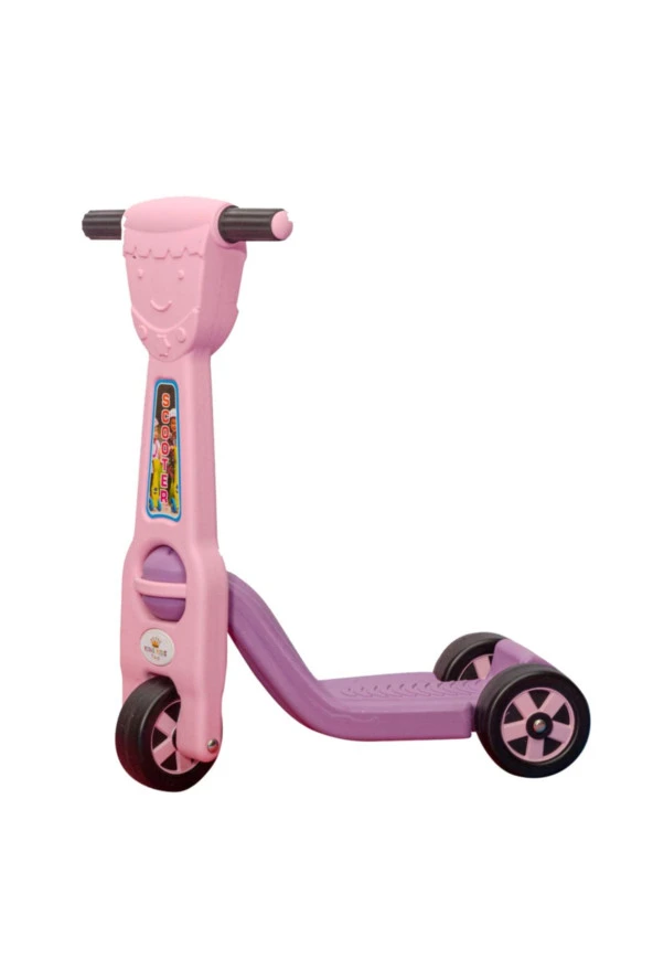 KingKids Süper Scooter 3 Tekerlekli Pembe-lila ürün görseli 1