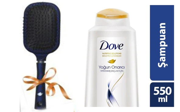 Dove Yoğun Onarıcı Şampuan 550 Ml  - Nemlendirici + Fırça Hediyeli ürün görseli 1