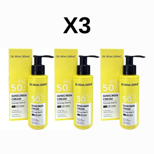 DR.RENA GUNES KREMI 50 FKT 100 ML  X 3 ADET ürün görseli 1