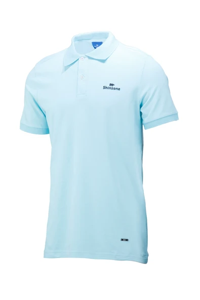Erkek Polo Yaka Yumuşak Dokulu, Kol Bantlı Mint T-Shirt ürün görseli 1