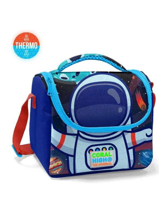 Coral High Saks Mavi Astronot Desenli Thermo Beslenme Çantası 11724 ürün görseli 1