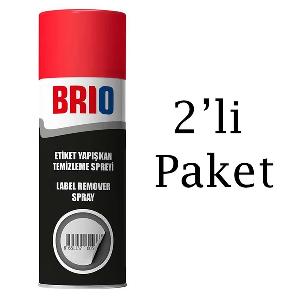 Brio Etiket Yapışkan Temizleme Spreyi Etiket Sökücü Sprey 200 Ml 2 Adet ürün görseli 1