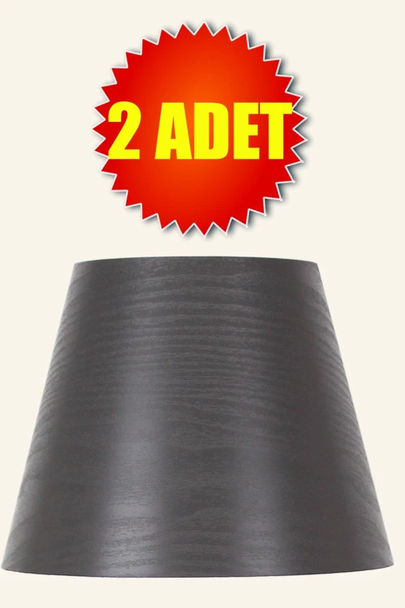 Vivido Abajur Gri Modern Ikili Abajur Şapkası ürün görseli 1