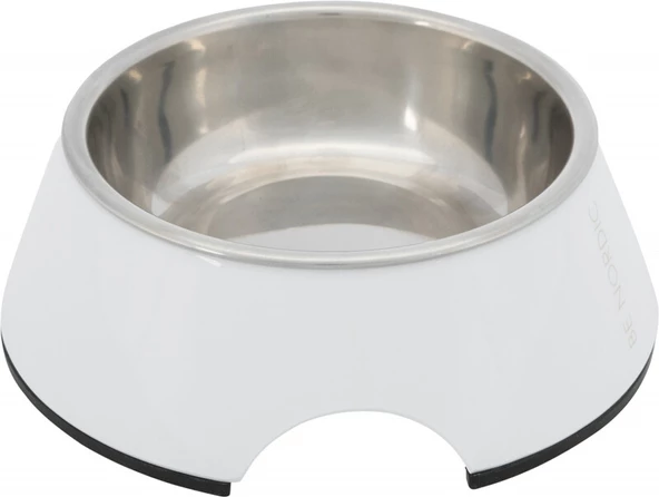 Trixie Köpek Mama ve Su Kabı, Melamin/Paslanmaz  Çelik, 0.2lt/ø14cm, Beyaz ürün görseli 1
