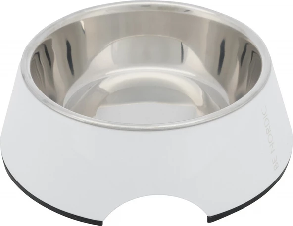 Trixie Köpek Mama ve Su Kabı, Melamin/Paslanmaz Çelik, 0.4lt/ø17cm, Beyaz ürün görseli 1