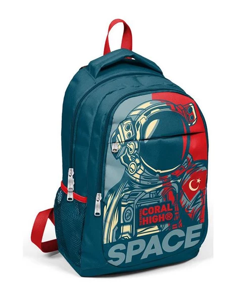 Coral High Okul Sırt Çantası Astronot Desenli 14389 ürün görseli 1