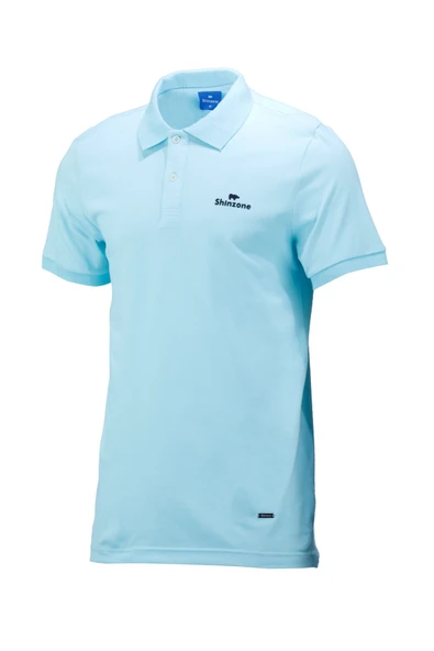 Erkek Polo Yaka Yumuşak Dokulu, Kol Bantlı Mint T-Shirt ürün görseli 1