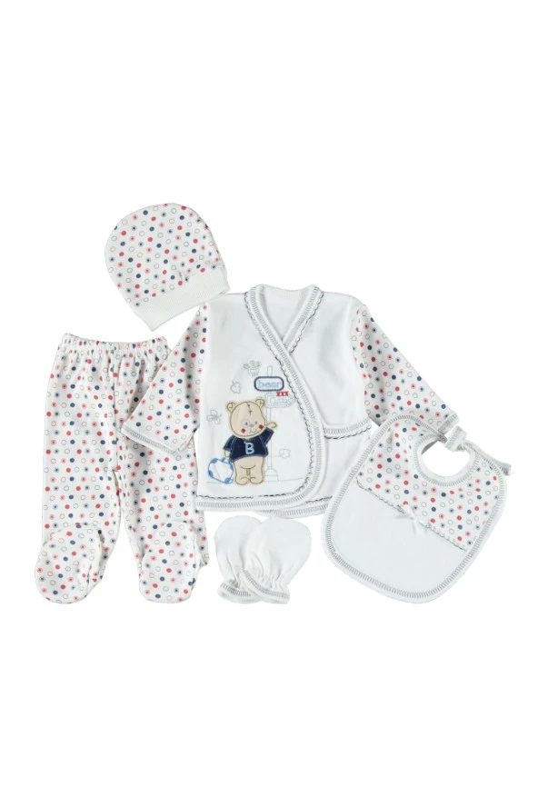 Bambino 5 li zıbın seti hastane çıkışı pamuklu ürün görseli 1