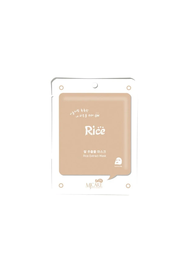 Mjcare On Rice Extract Mask - Pirinç Özlü Yüz Maskesi ürün görseli 1