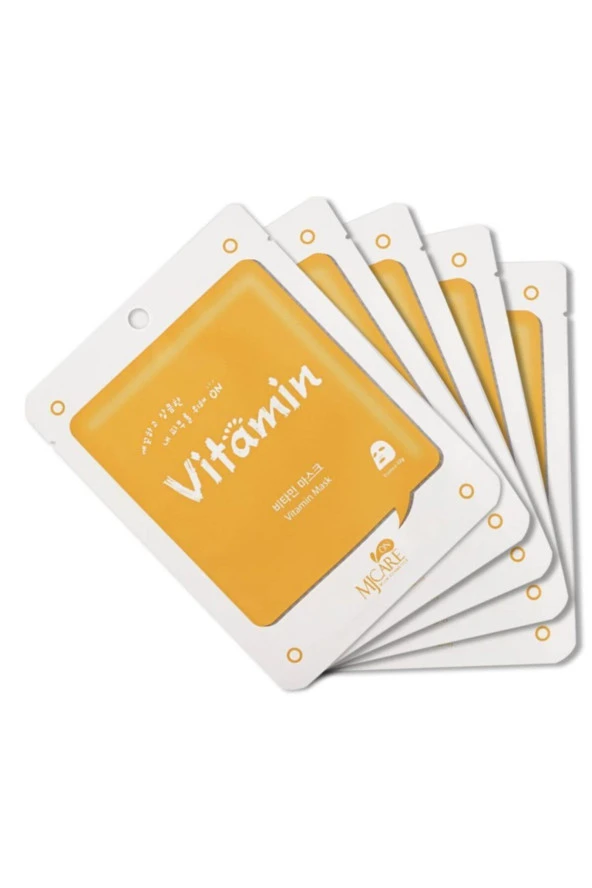 Mjcare On Vitamin Mask Vitaminli Yüz Maskesi 5'li ürün görseli 1