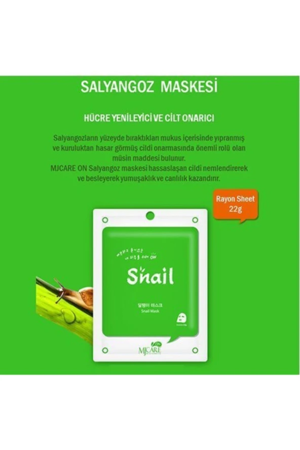 Mjcare On - Salyangoz Özlü Yüz Maskesi ürün görseli 1