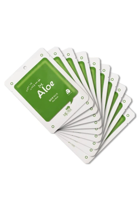 Mjcare On Aloe Mask - Aloe Vera Özlü Yüz Maskesi 10'lu ürün görseli 1