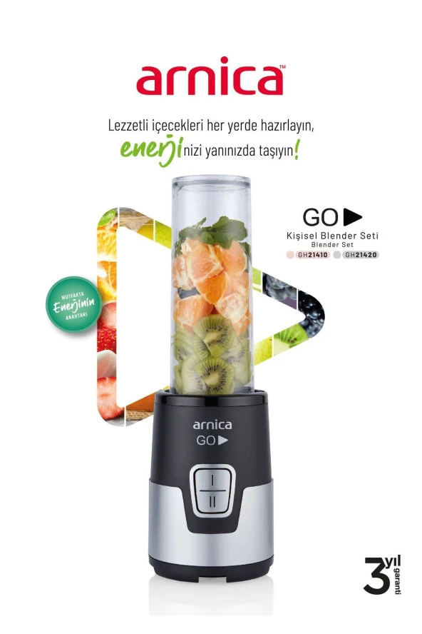Arnica Gh 21420 Go Kişisel Blendır Gümüş - Resim 2