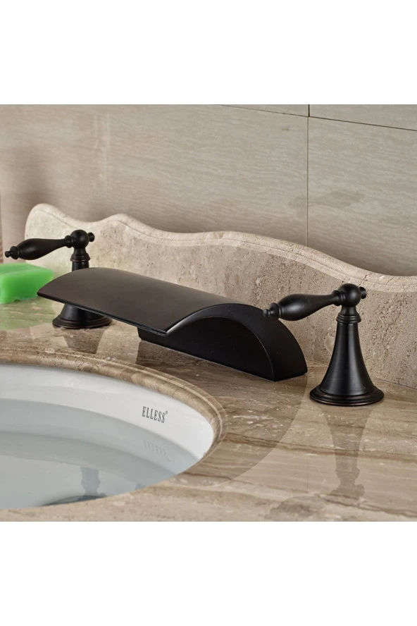 Banyo Bataryası Küvet Jakuzi Ankastre Mat Siyah Yeni Şelale 7 Yıl Garantili Ithal ürün görseli 1