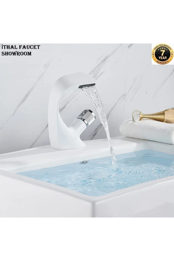 Banyo Lavabo Bataryası Beyaz Şelale Tasarım 7 Yıl Garantili ürün görseli 1