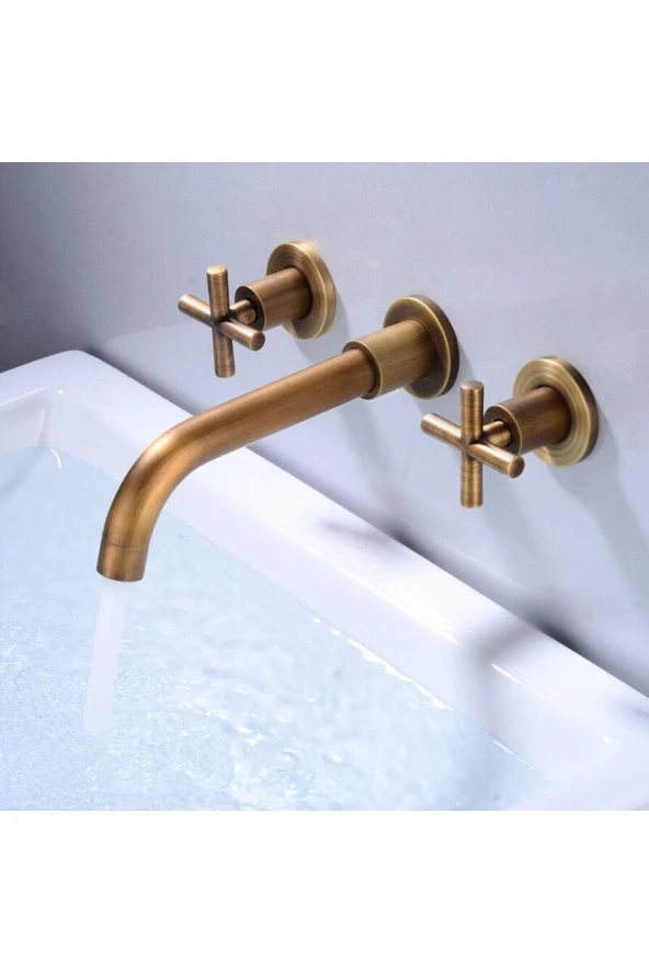 Banyo Lavabo Bataryası Ankastre 3'lü Set Antik Yeni 5 Yıl Garantili Sıva Altı Dahil Ithal ürün görseli 1