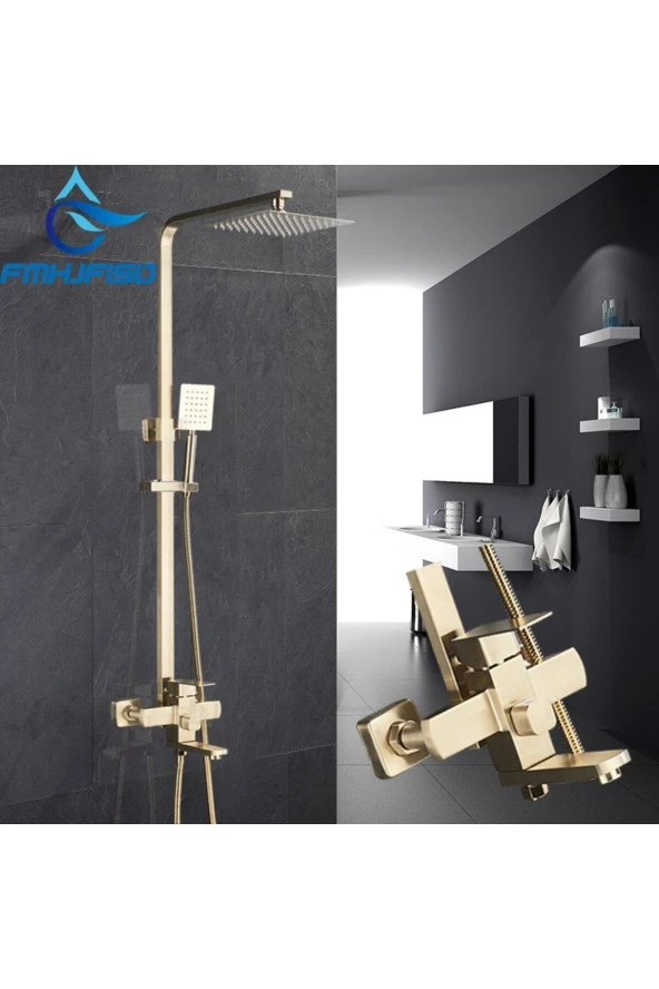 Banyo Bataryası Duş Seti Mat Gold Özel Seri Yeni Model 5 Yıl Garantili. ürün görseli 1