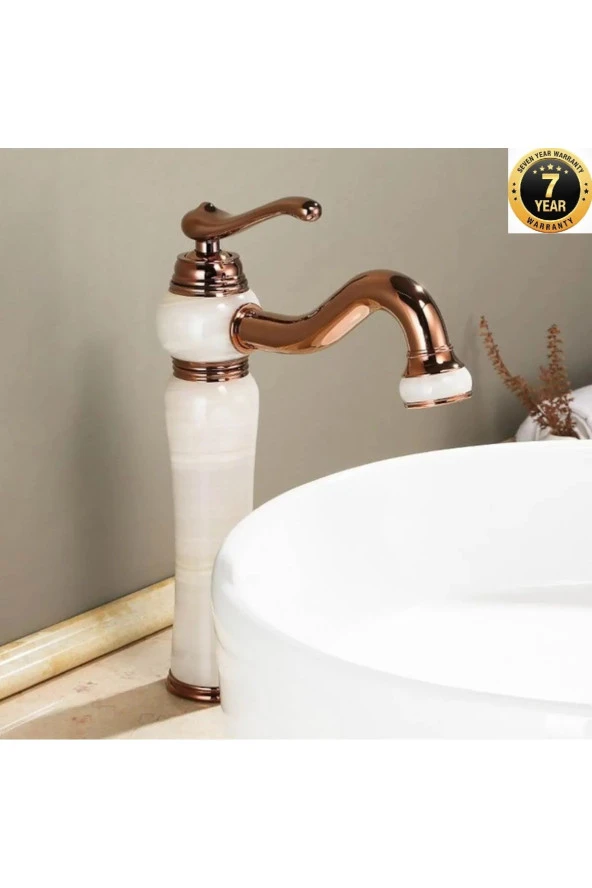 Banyo Çanak Lavabo Bataryası Rose-mermerli Model Yeni 7 Yıl Garantili ürün görseli 1