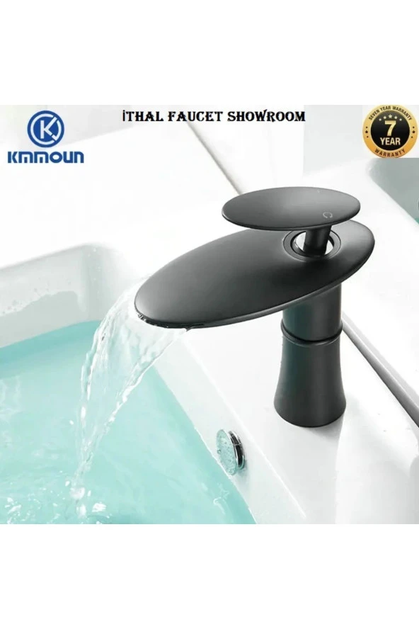 Banyo Lavabo Bataryası Şelale Mat Siyah Modeli Yeni Tasarım Ürünü 7 Yıl Garantili ürün görseli 1