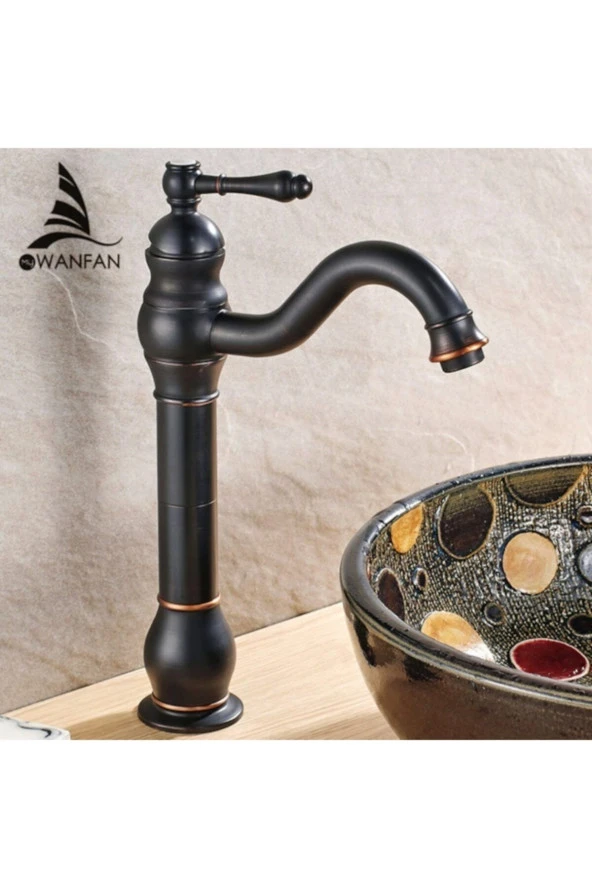 Banyo Çanak Lavabo Bataryası Siyah Yeni Ürün 360 Derece Döner Başlıklı 5 Yıl Garantili ürün görseli 1