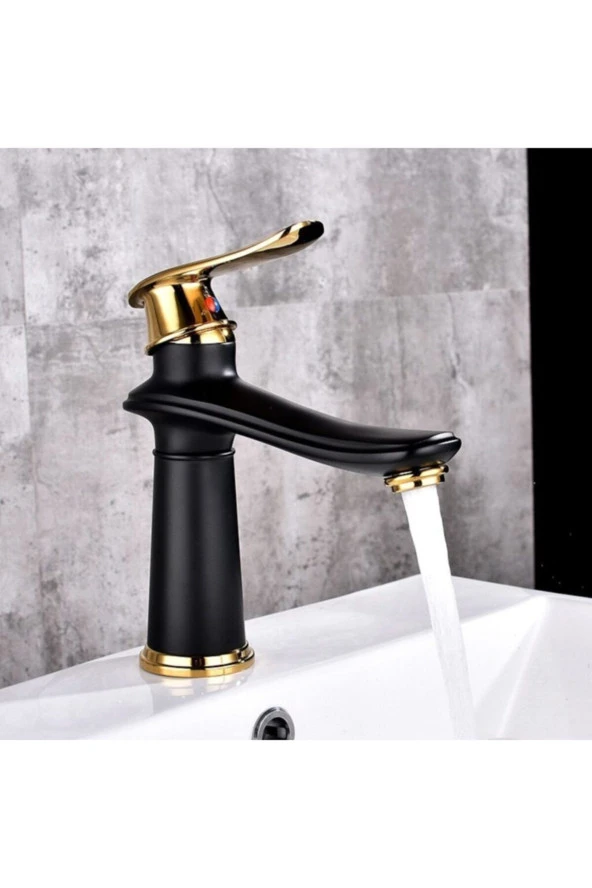 Banyo Lavabo Bataryası Siyah-gold Model Yeni 5 Yıl Garantili ürün görseli 1